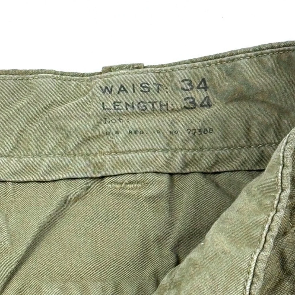 J Crew Sun Faded‎ Cargo Pants Khaki Green 34x33** Cotton